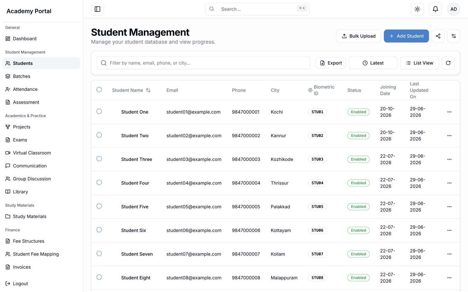 Student management