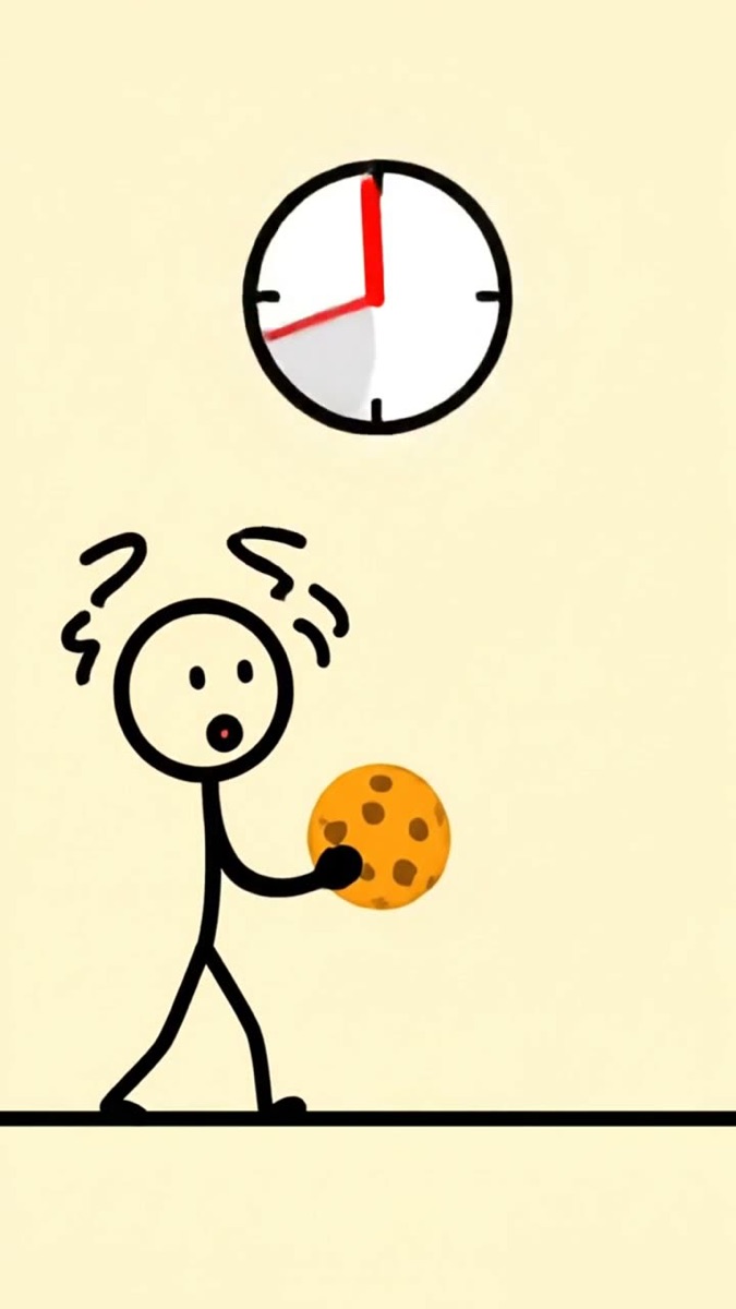 Frame from the Short The five second rule, tested